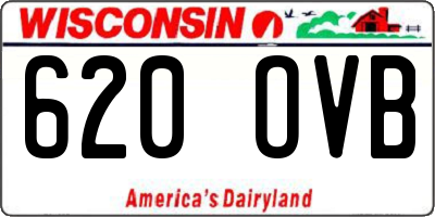 WI license plate 620OVB