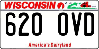 WI license plate 620OVD