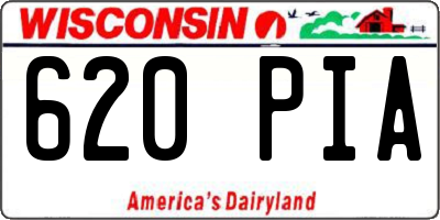 WI license plate 620PIA
