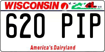 WI license plate 620PIP