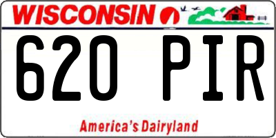 WI license plate 620PIR