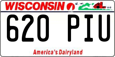 WI license plate 620PIU