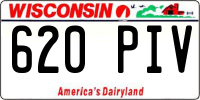 WI license plate 620PIV
