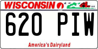 WI license plate 620PIW