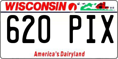 WI license plate 620PIX