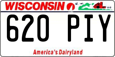 WI license plate 620PIY