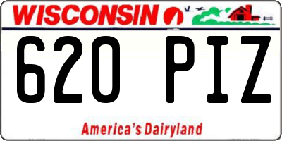 WI license plate 620PIZ
