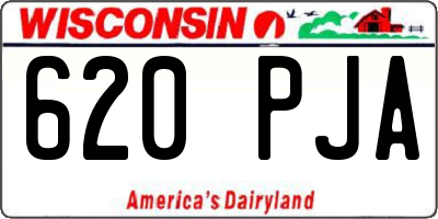 WI license plate 620PJA