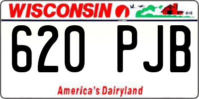 WI license plate 620PJB