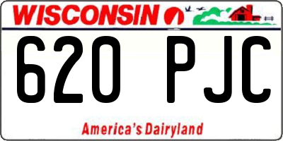 WI license plate 620PJC