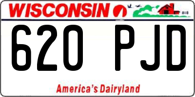 WI license plate 620PJD
