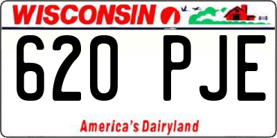 WI license plate 620PJE