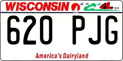 WI license plate 620PJG