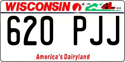 WI license plate 620PJJ