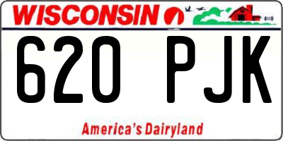 WI license plate 620PJK