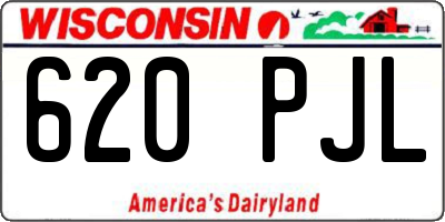 WI license plate 620PJL