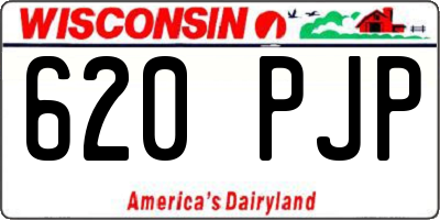 WI license plate 620PJP