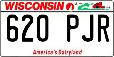 WI license plate 620PJR