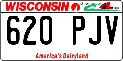 WI license plate 620PJV