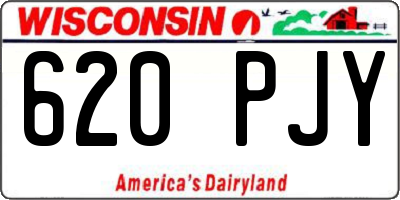 WI license plate 620PJY