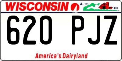 WI license plate 620PJZ