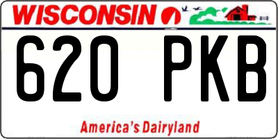 WI license plate 620PKB