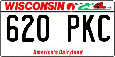 WI license plate 620PKC