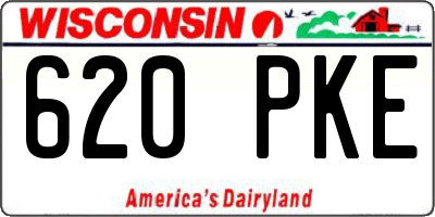 WI license plate 620PKE