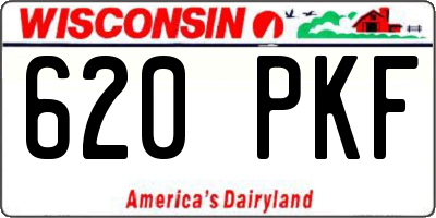 WI license plate 620PKF