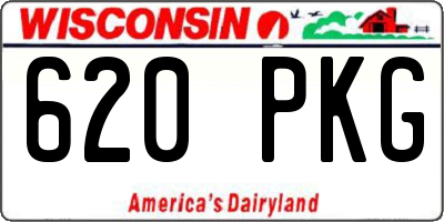 WI license plate 620PKG
