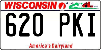 WI license plate 620PKI