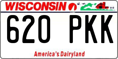 WI license plate 620PKK