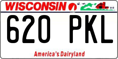 WI license plate 620PKL