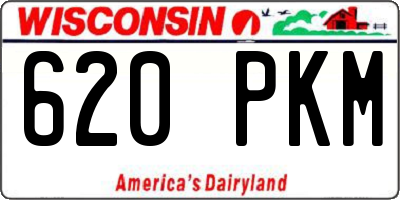 WI license plate 620PKM