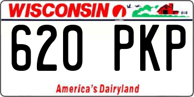 WI license plate 620PKP