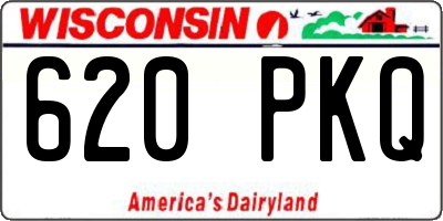 WI license plate 620PKQ