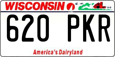 WI license plate 620PKR