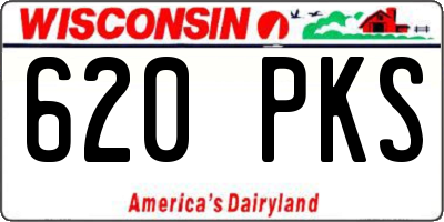 WI license plate 620PKS