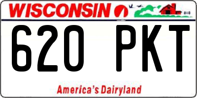WI license plate 620PKT