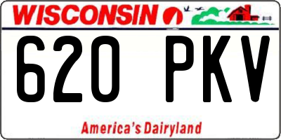 WI license plate 620PKV