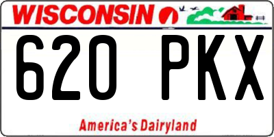 WI license plate 620PKX