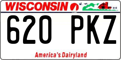 WI license plate 620PKZ
