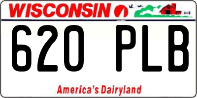 WI license plate 620PLB