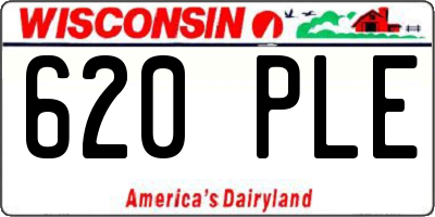 WI license plate 620PLE