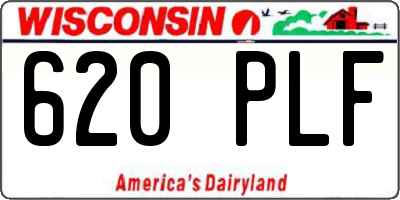 WI license plate 620PLF