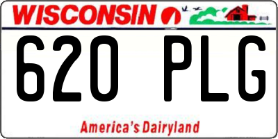 WI license plate 620PLG