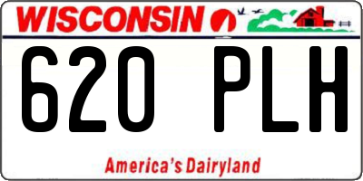 WI license plate 620PLH