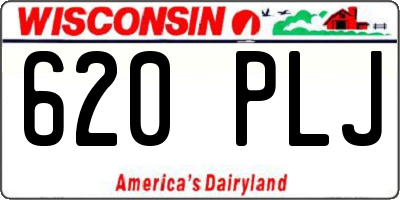 WI license plate 620PLJ