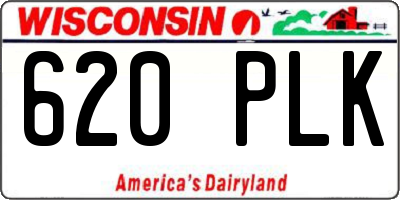 WI license plate 620PLK