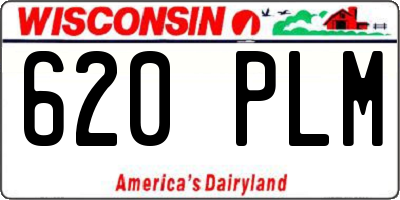 WI license plate 620PLM